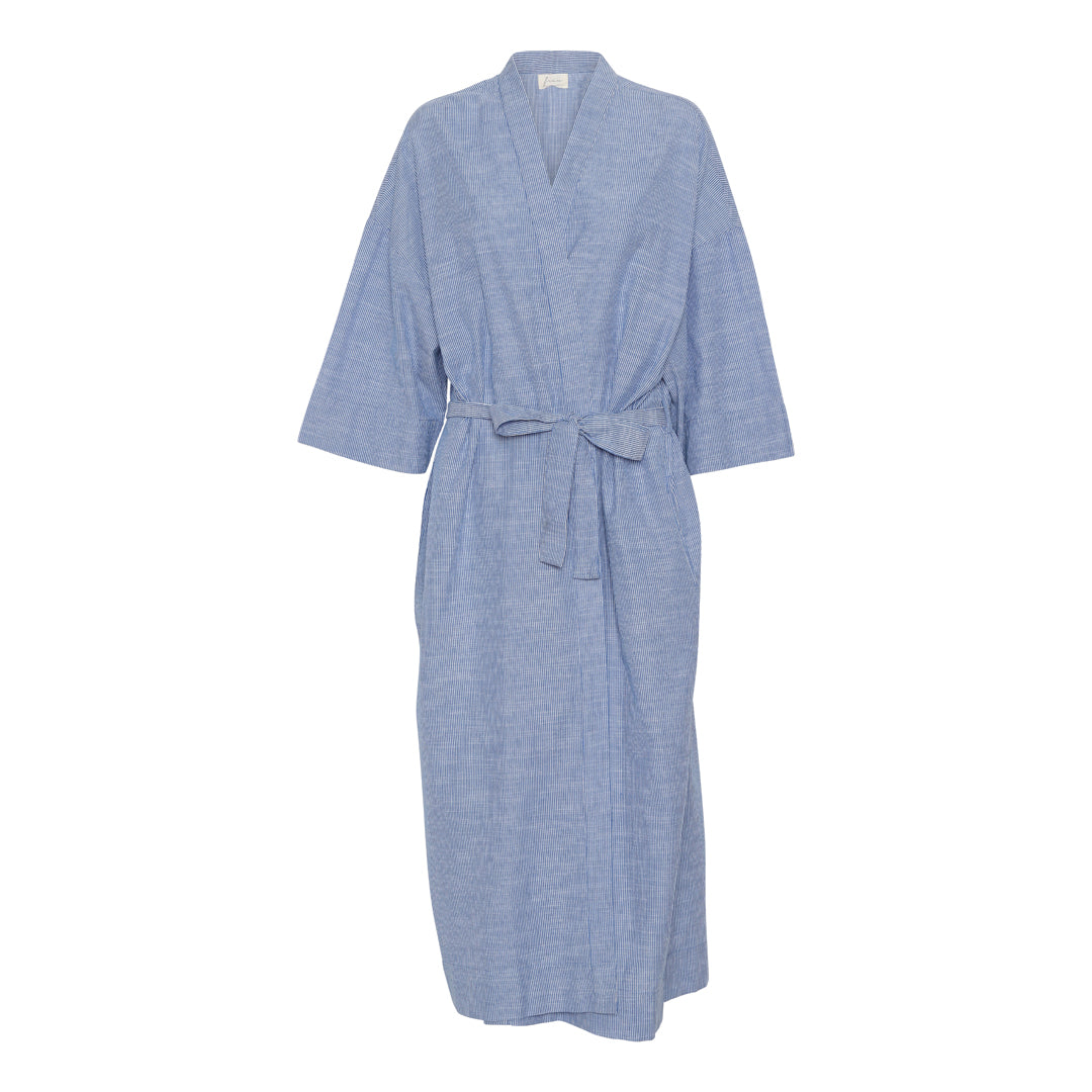 Hong Kong Kimono Medium Blue Stripe