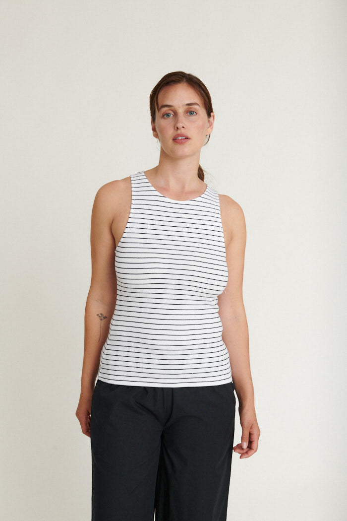 Ludmilla Top WHITE/BLACK STRIPES