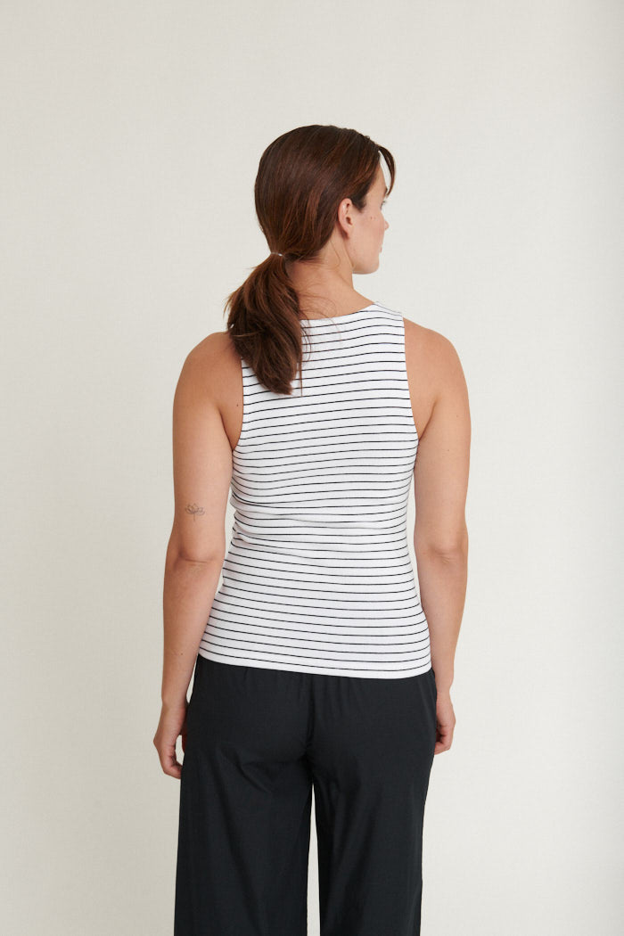 Ludmilla Top WHITE/BLACK STRIPES