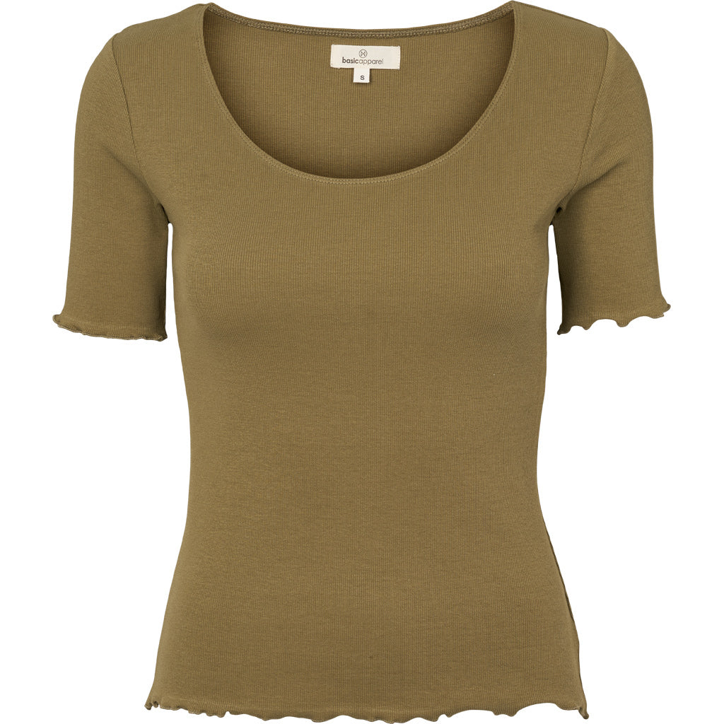 Ludmilla Scallop Tee MARTINI OLIVE