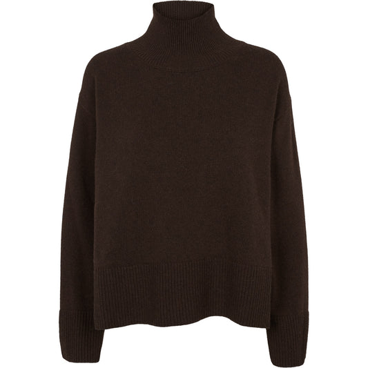 Cady High Neck Sweater (Chocolate Torte)