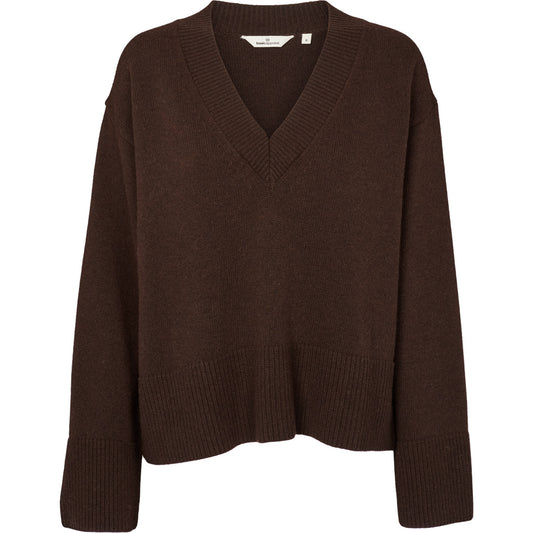 Cady V-Neck Sweater (Chocolate Torte)