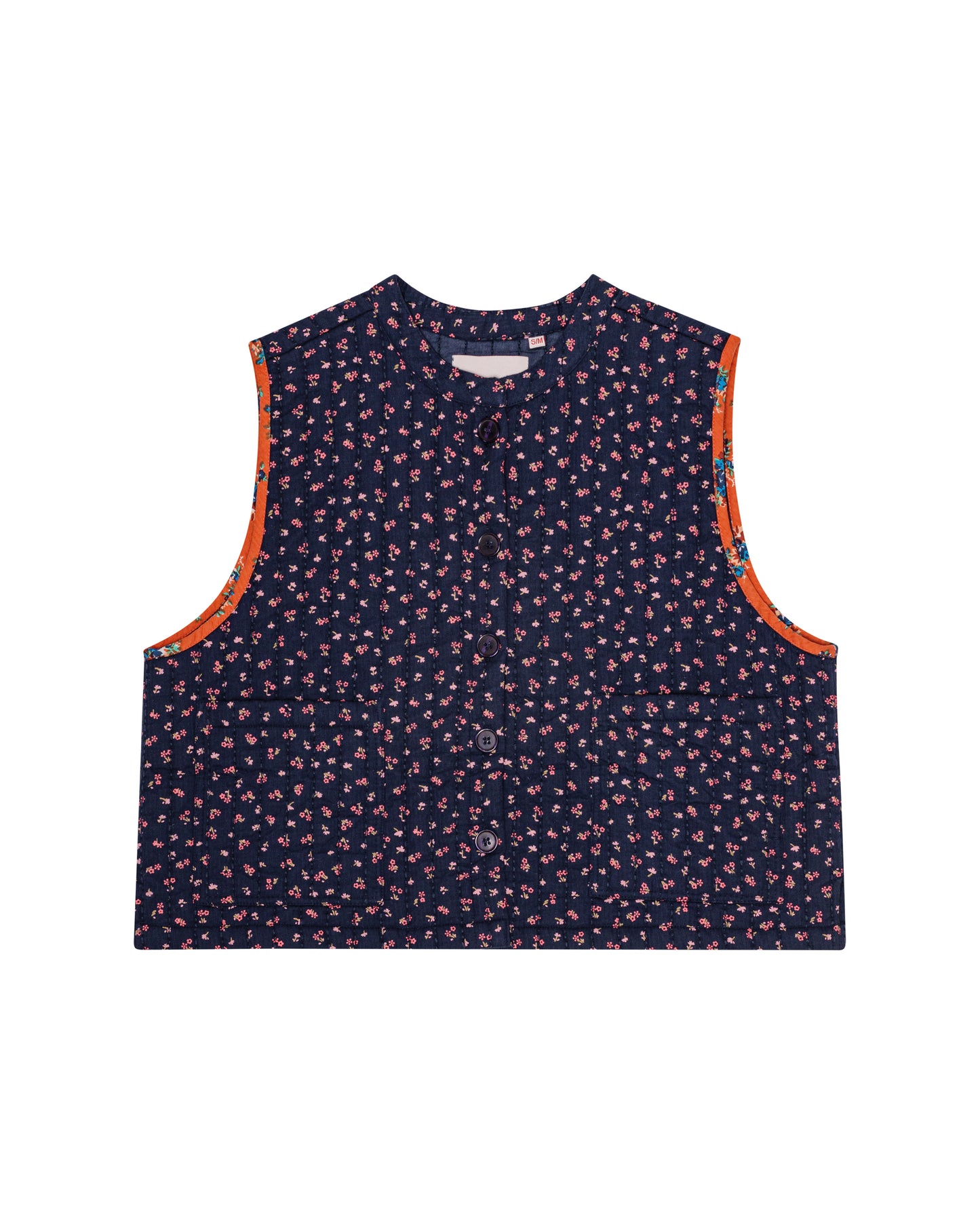 Fleur Short Waistcoat INDIGO