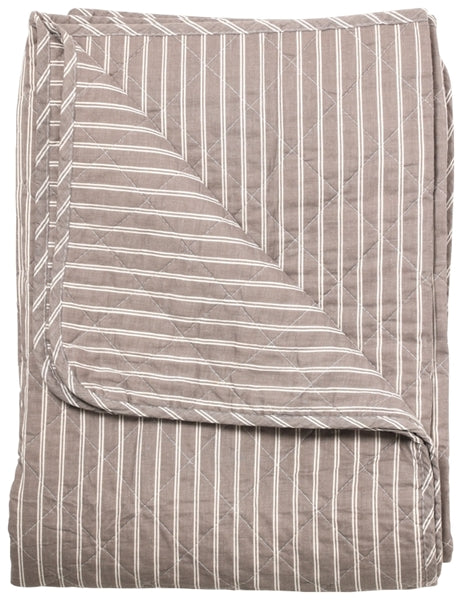 Quiltet plaid (140x180 cm) DOUBLE STRIPE CHARCOAL